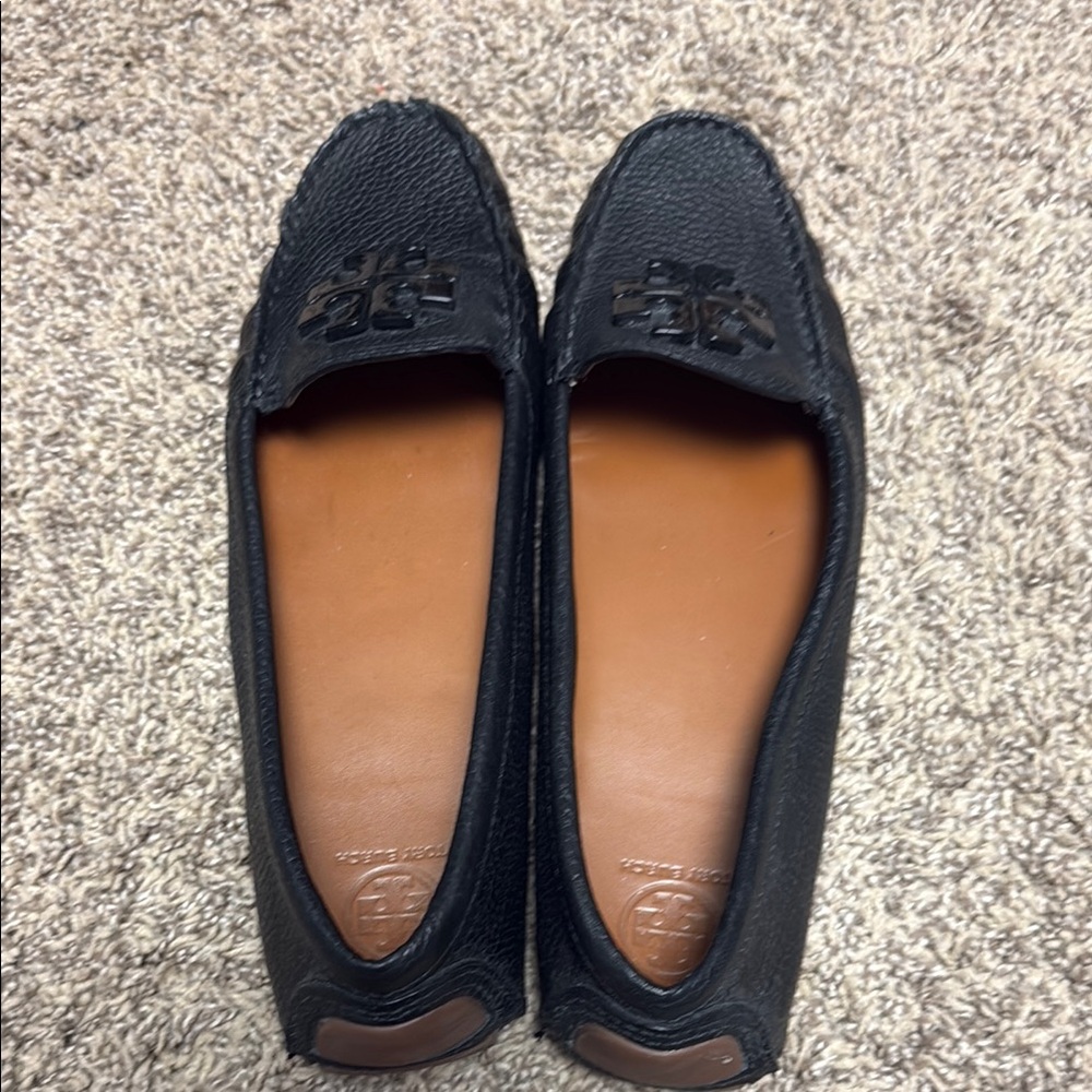 Tory Burch Black Leather Loafers - Size 9